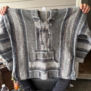Vintage Artesanias Textiles Cuauhtenco Baja Hoodie XL
